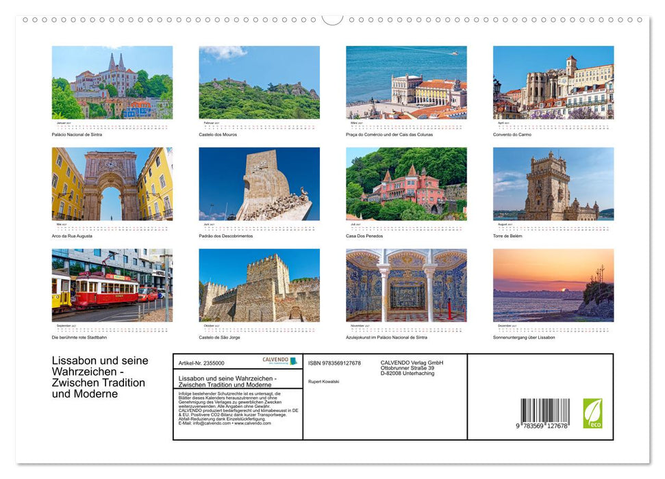 Lissabon und seine Wahrzeichen - Zwischen Tradition und Moderne (CALVENDO Premium Wandkalender 2027)