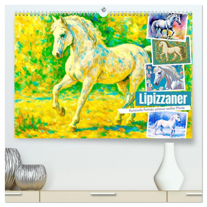 Lipizzaner. Kunstvolle Porträts schöner Pferde (CALVENDO Premium Wandkalender 2027)