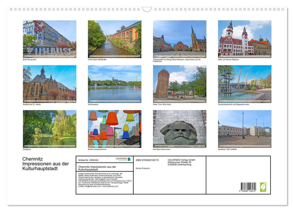 Chemnitz Impressionen aus der Kulturhauptstadt (CALVENDO Wandkalender 2027)