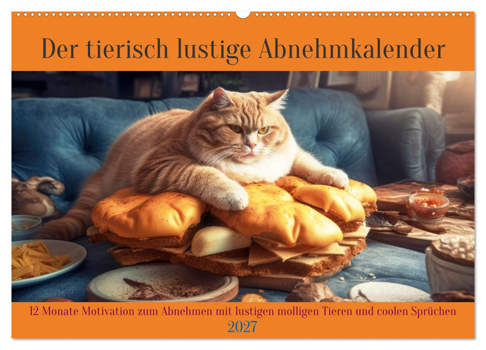 Der tierisch lustige Abnehmkalender (CALVENDO Wandkalender 2027)