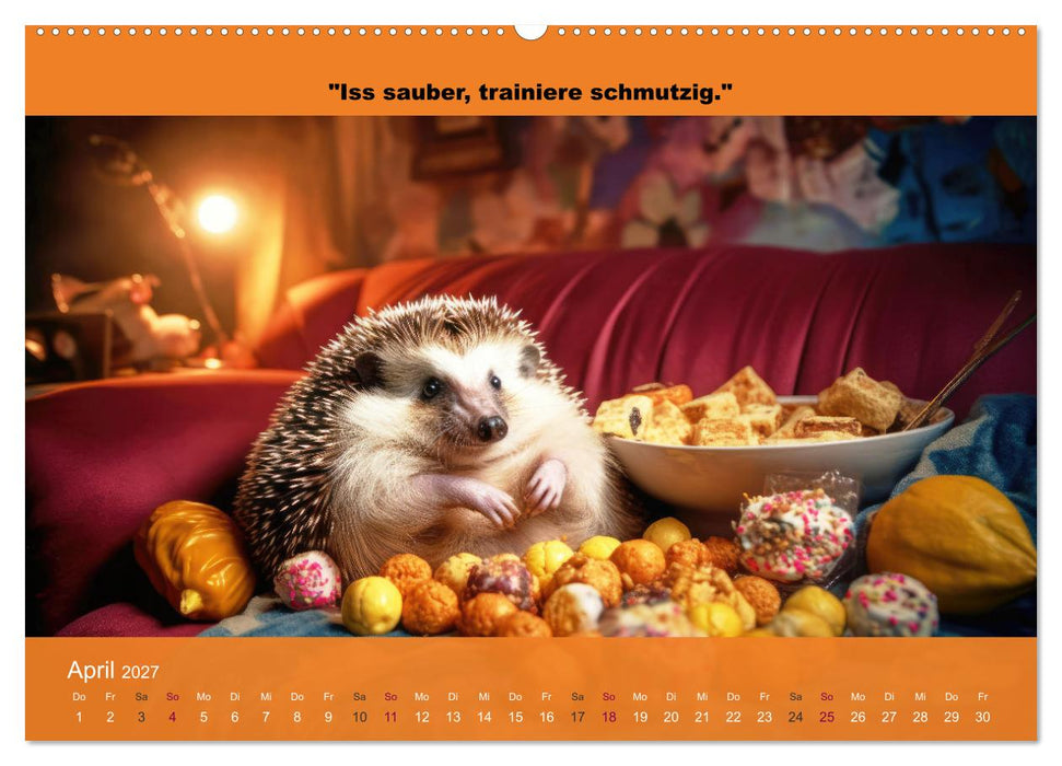 Der tierisch lustige Abnehmkalender (CALVENDO Wandkalender 2027)