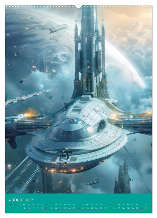 Futuristische Reisen und Entdeckungen (CALVENDO Premium Wandkalender 2027)