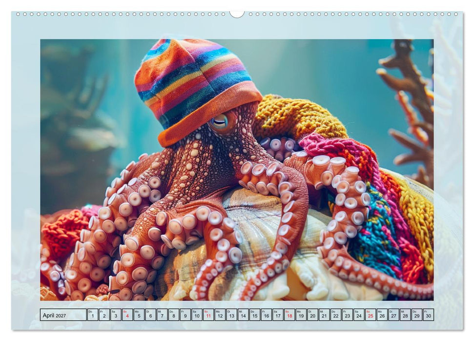 Tintenfisch Fashion. Coole Models zeigen die Trends (CALVENDO Wandkalender 2027)