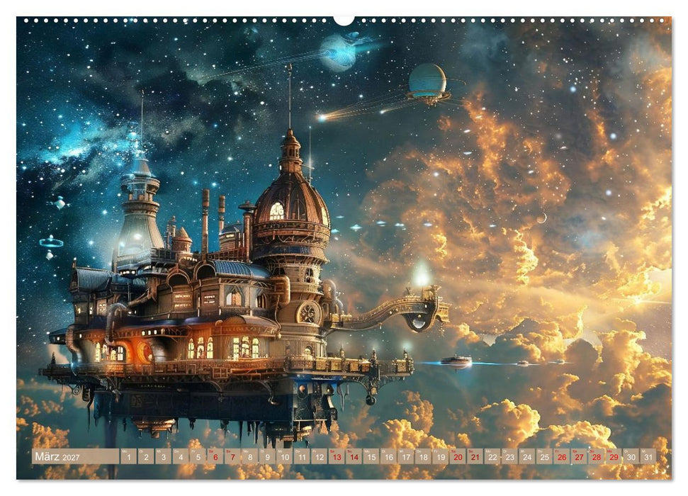 Steampunk im Weltall (CALVENDO Wandkalender 2027)