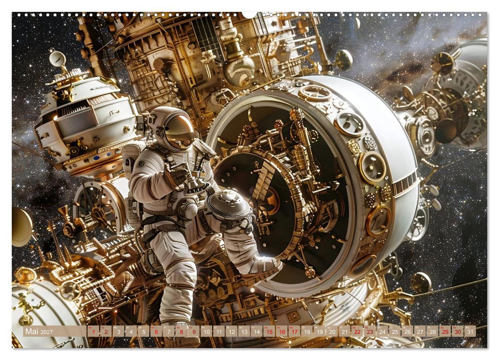 Steampunk im Weltall (CALVENDO Wandkalender 2027)
