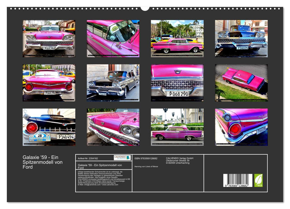 Galaxie '59 - Ein Spitzenmodell von Ford (CALVENDO Premium Wandkalender 2027)