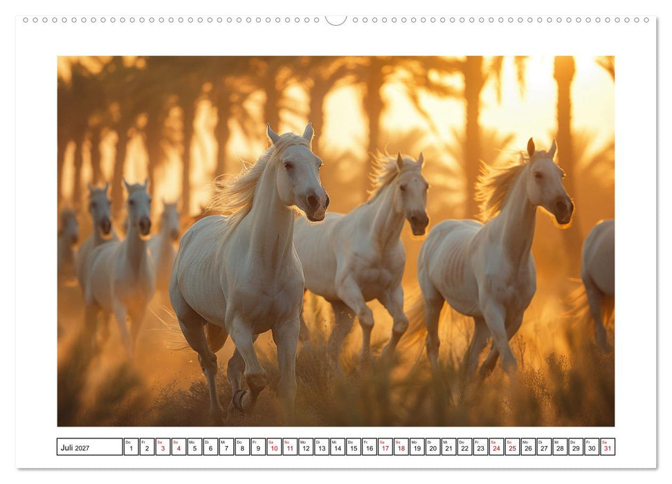 Bezaubernde Eleganz weißer Pferde (CALVENDO Premium Wandkalender 2027)