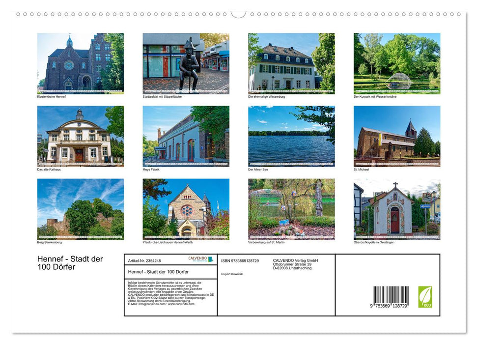 Hennef - Stadt der 100 Dörfer (CALVENDO Premium Wandkalender 2027)