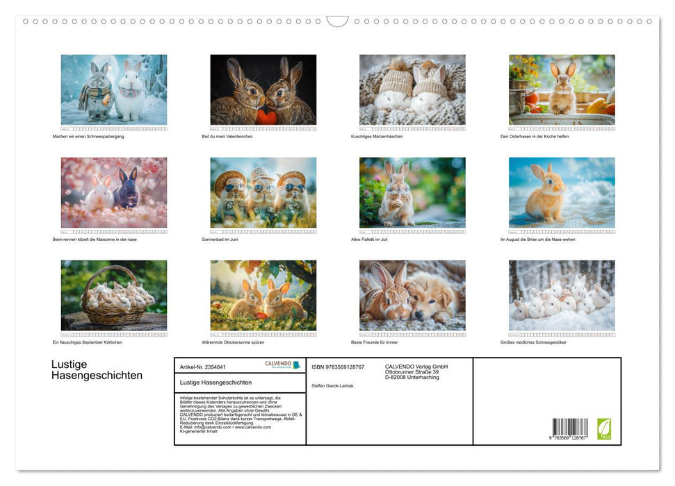 Lustige Hasengeschichten (CALVENDO Wandkalender 2027)
