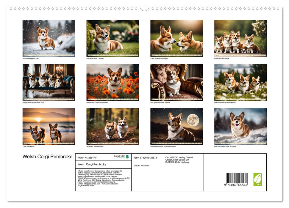 Welsh Corgi Pembroke (CALVENDO Premium Wandkalender 2027)