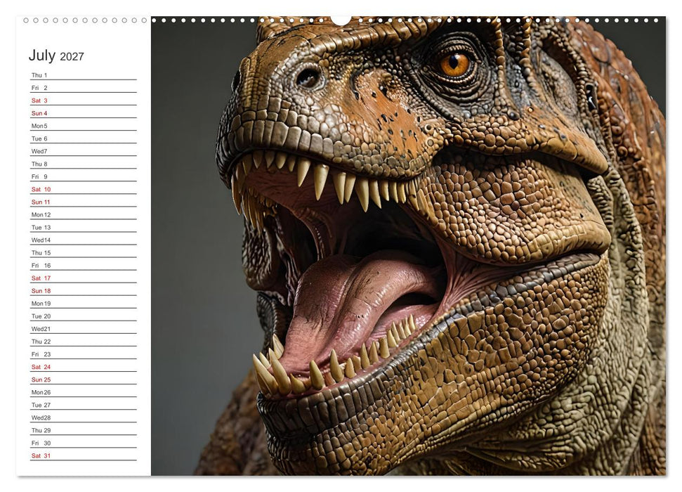 AI Dino Delights Mesmerizing Views of Prehistoric Life (CALVENDO Premium-Calendar 2027)
