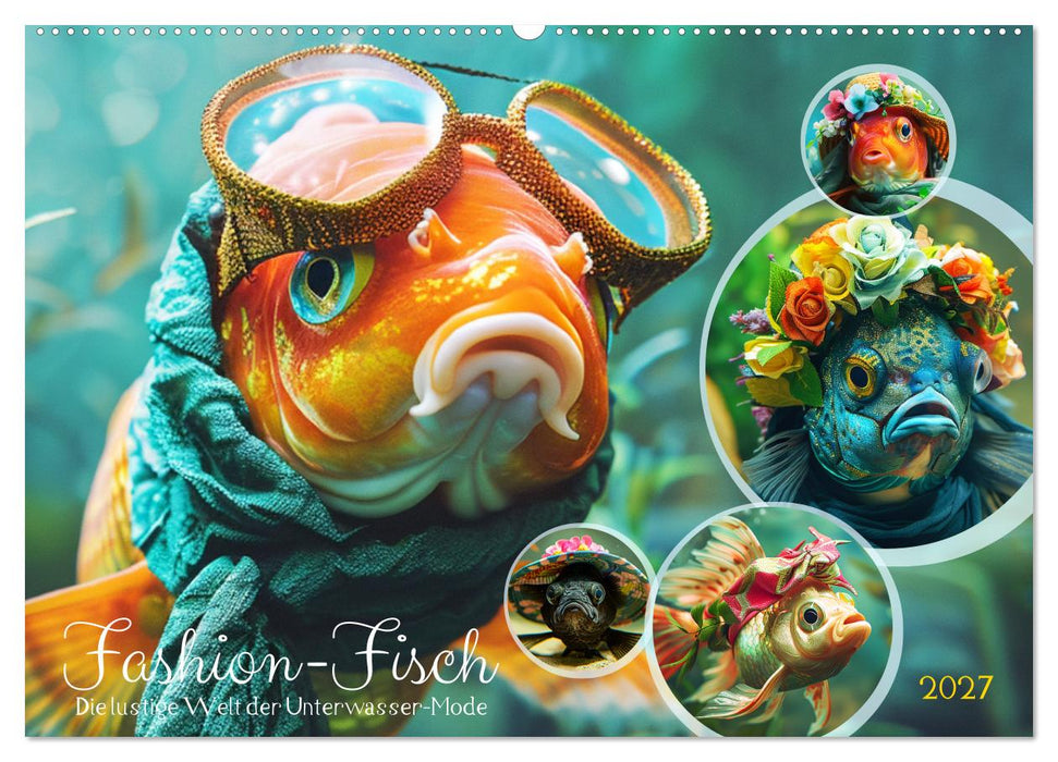 Fashion-Fisch. Die lustige Welt der Unterwasser-Mode (CALVENDO Wandkalender 2027)