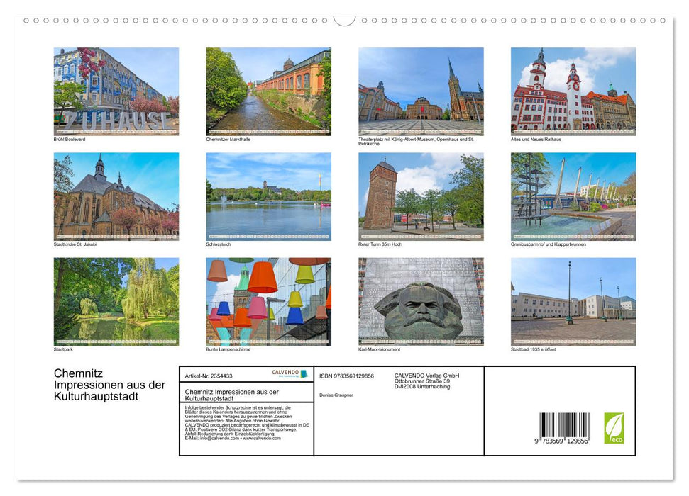 Chemnitz Impressionen aus der Kulturhauptstadt (CALVENDO Premium Wandkalender 2027)