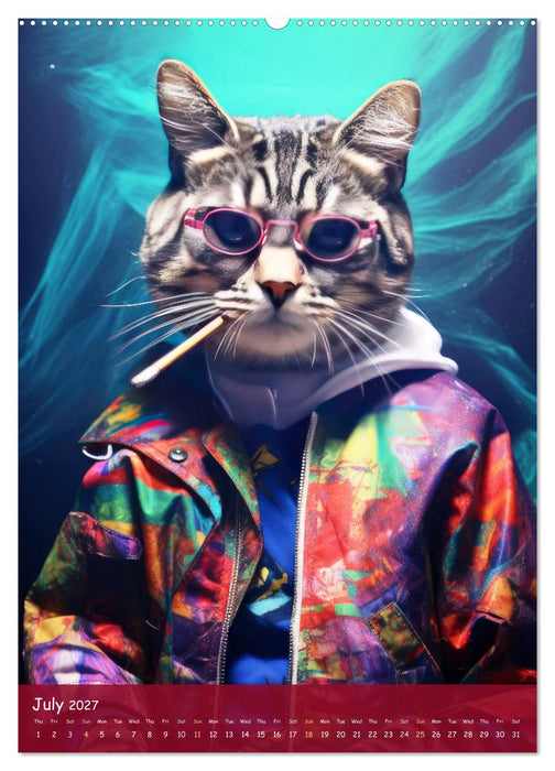 Crazy gangster cats (CALVENDO Premium-Calendar 2027)