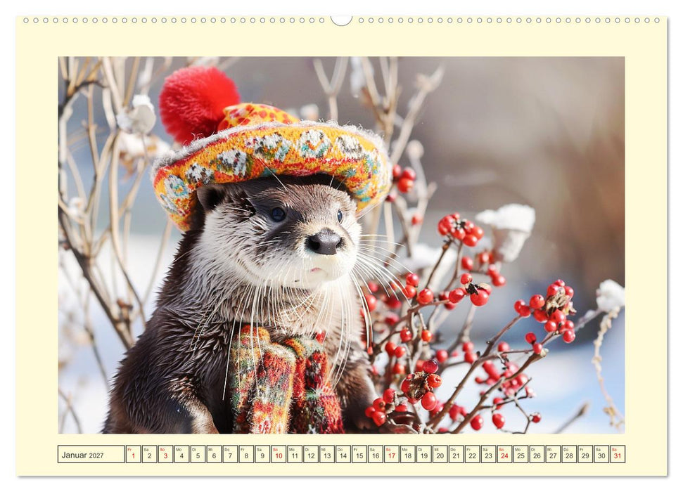 Modische Welle im Fischotter-Land. Charme und Stil (CALVENDO Wandkalender 2027)