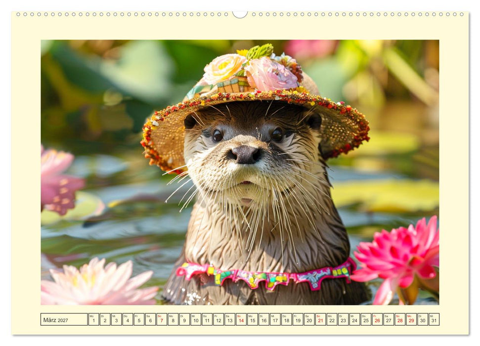 Modische Welle im Fischotter-Land. Charme und Stil (CALVENDO Wandkalender 2027)
