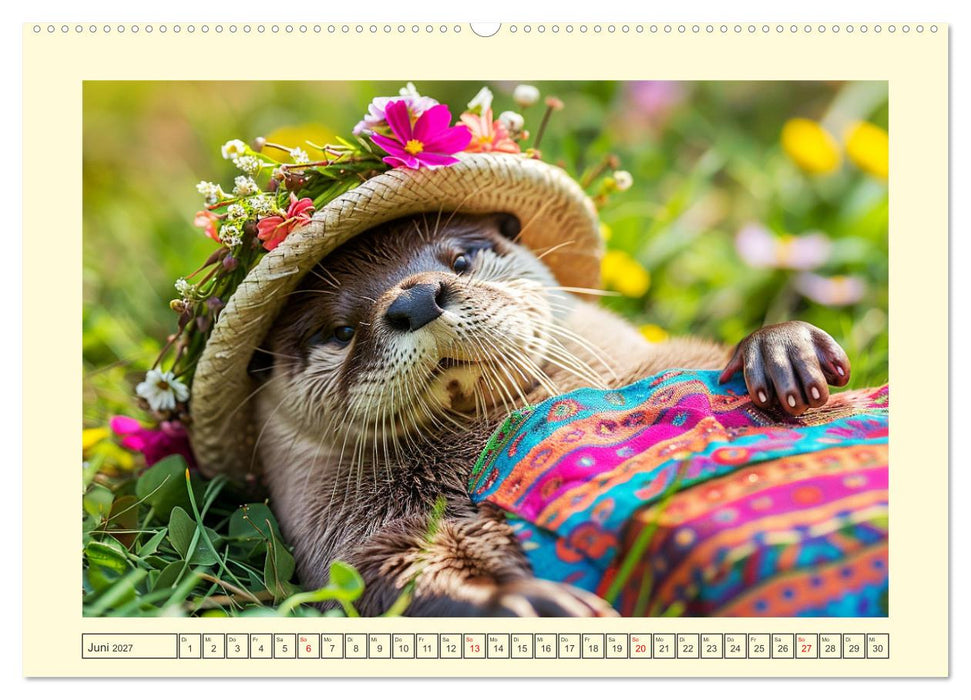 Modische Welle im Fischotter-Land. Charme und Stil (CALVENDO Wandkalender 2027)