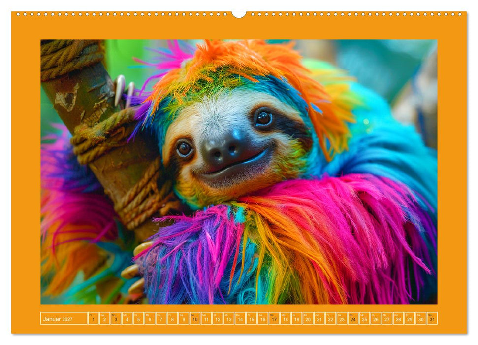 Supermodel Faultier. Professionelles Fotoshooting im Urwald (CALVENDO Premium Wandkalender 2027)