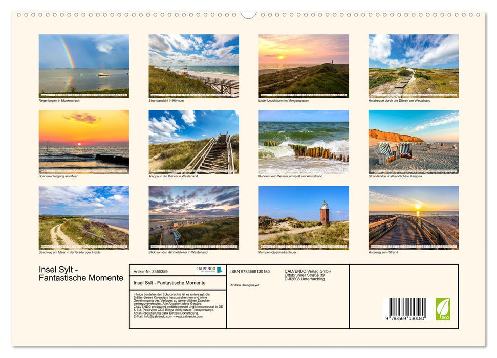 Insel Sylt - Fantastische Momente (CALVENDO Premium Wandkalender 2027)