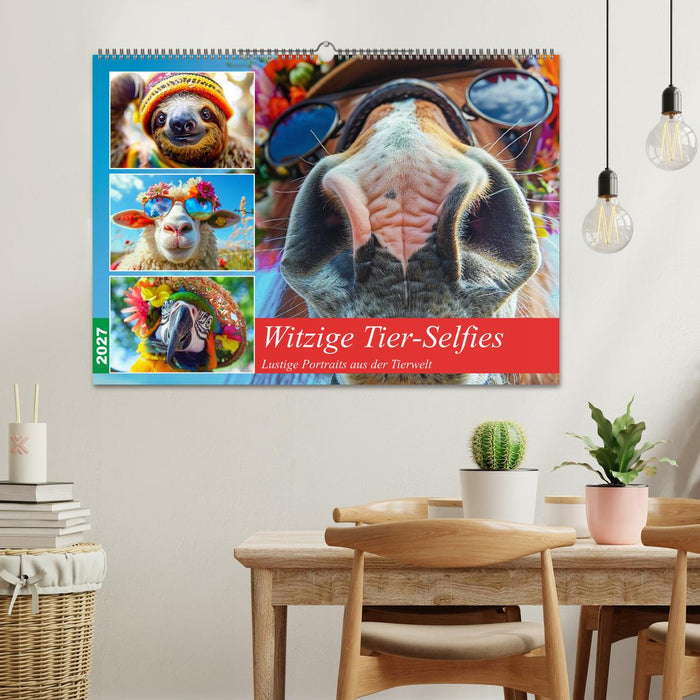 Witzige Tier-Selfies. Lustige Portraits aus der Tierwelt (CALVENDO Wandkalender 2027)