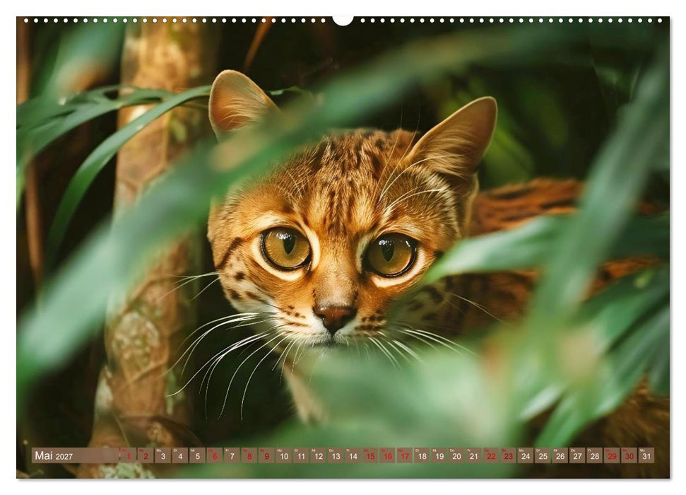Wenn die wilden Katzen leise durch ihr Revier streifen (CALVENDO Premium Wandkalender 2027)