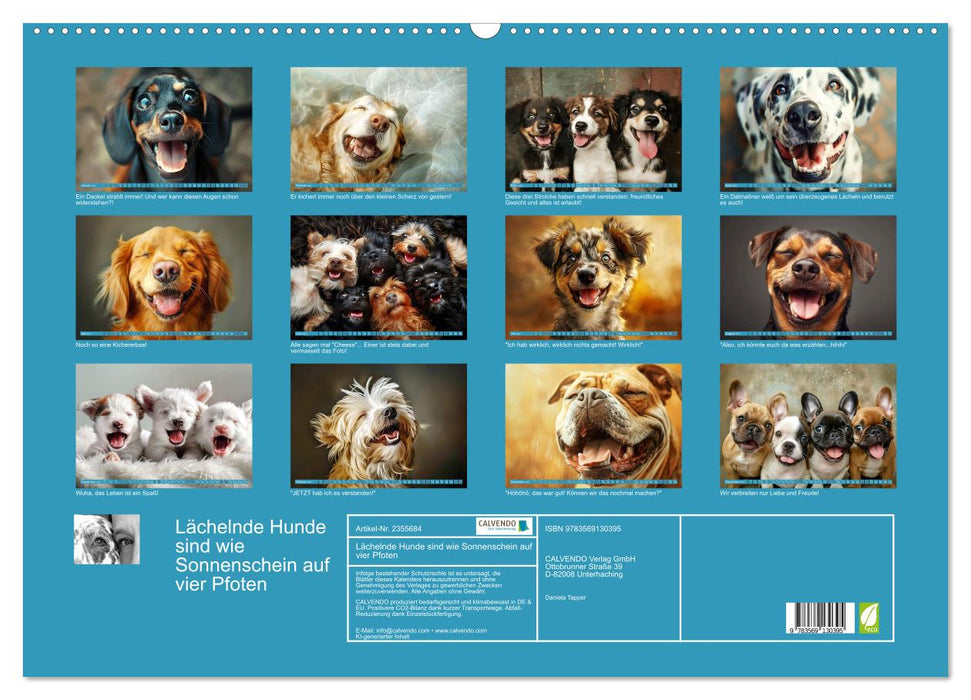 Lächelnde Hunde sind wie Sonnenschein auf vier Pfoten (CALVENDO Wandkalender 2027)