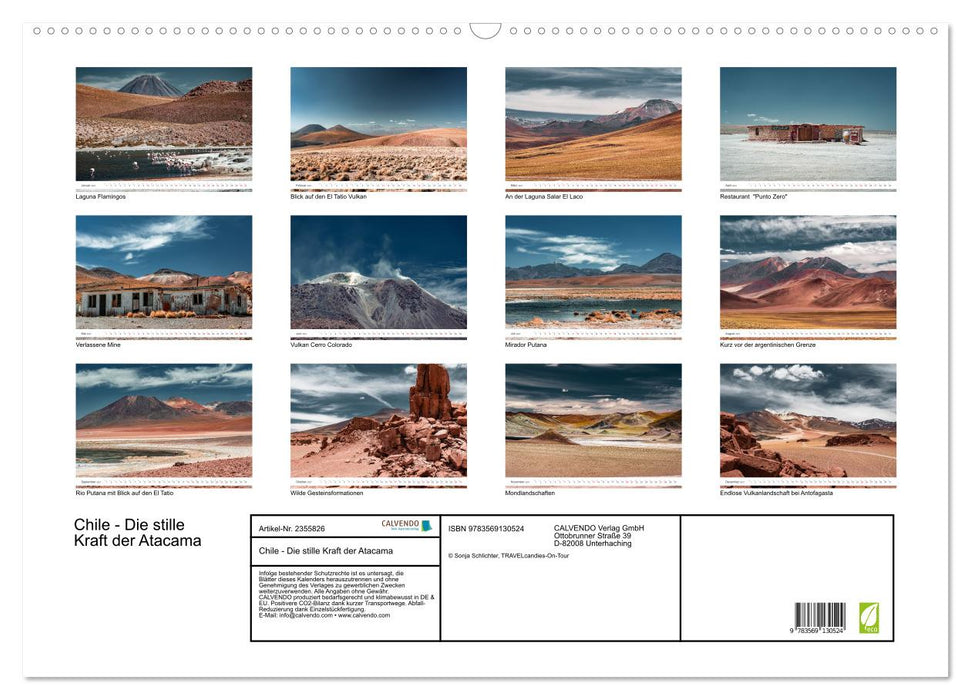 Chile - Die stille Kraft der Atacama (CALVENDO Wandkalender 2027)