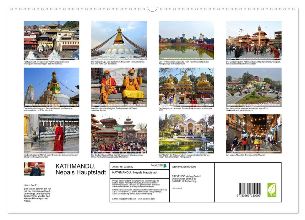 KATHMANDU, Nepals Hauptstadt (CALVENDO Premium Wandkalender 2027)