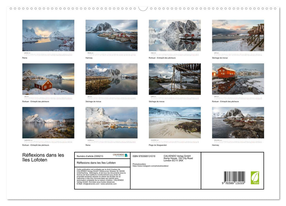 Réflexions dans les îles Lofoten (CALVENDO Calendrier supérieur 2027)