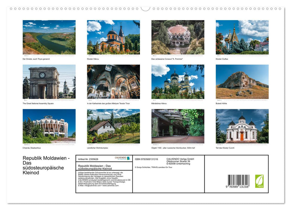 Republik Moldawien - Das südosteuropäische Kleinod (CALVENDO Premium Wandkalender 2027)