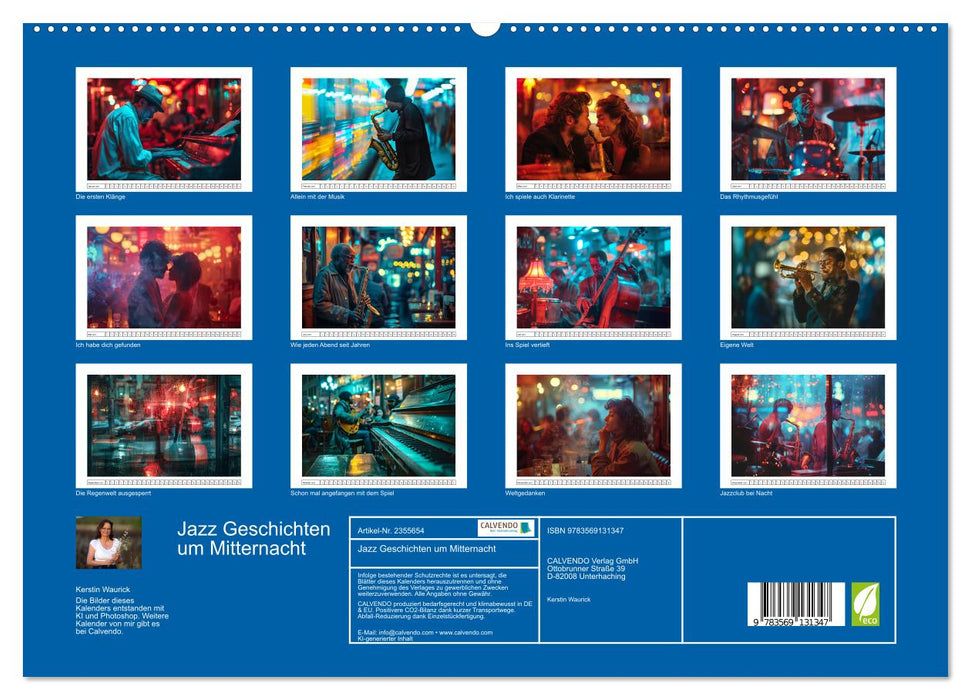 Jazz Geschichten um Mitternacht (CALVENDO Premium Wandkalender 2027)
