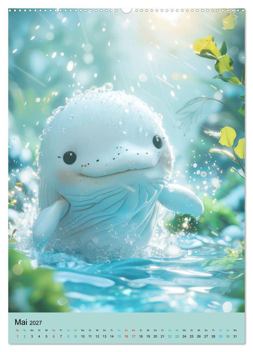 Verspielte 3D Welt - Im japanischen Stil (CALVENDO Premium Wandkalender 2027)