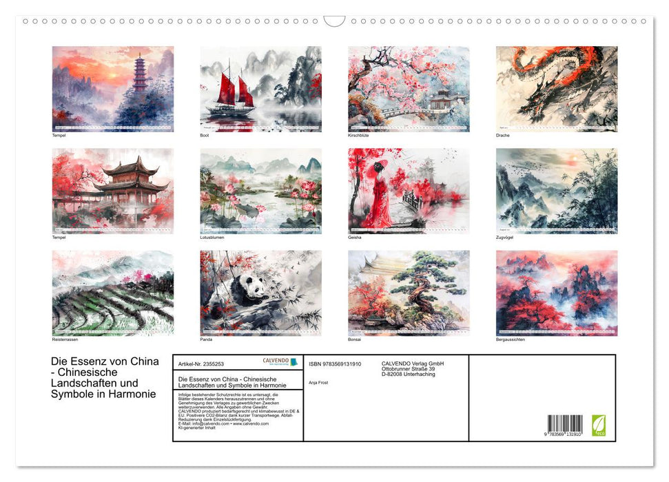 Die Essenz von China - Chinesische Landschaften und Symbole in Harmonie (CALVENDO Wandkalender 2027)