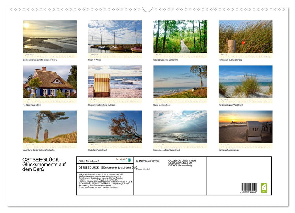 OSTSEEGLÜCK - Glücksmomente auf dem Darß (CALVENDO Wandkalender 2027)