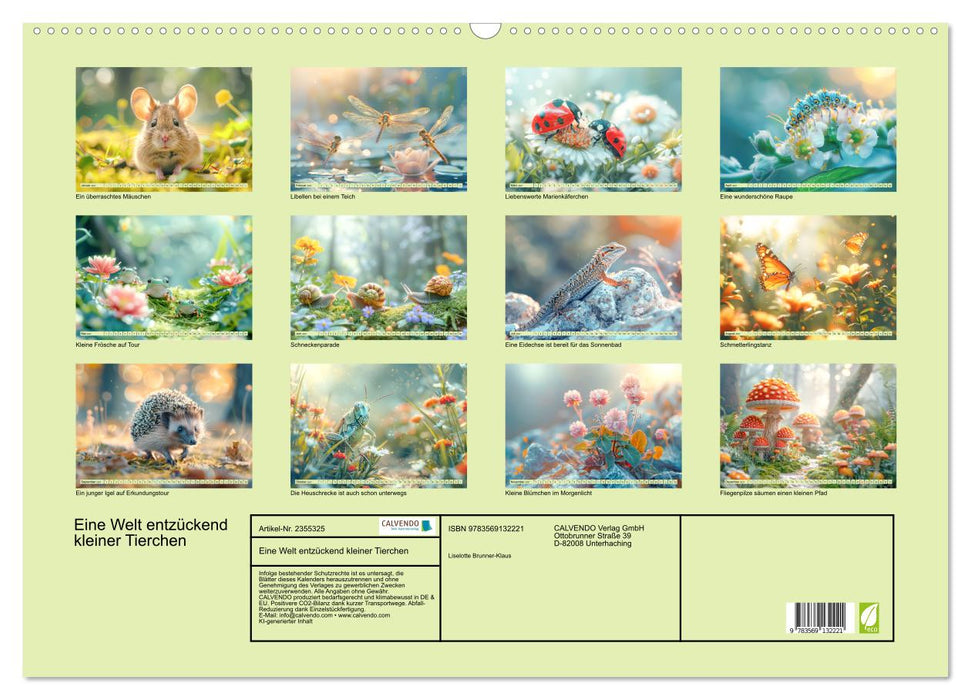 Eine Welt entzückend kleiner Tierchen (CALVENDO Wandkalender 2027)