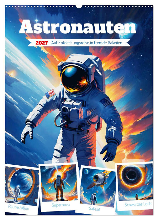 Astronauten. Auf Entdeckungsreise in fremde Galaxien (CALVENDO Wandkalender 2027)