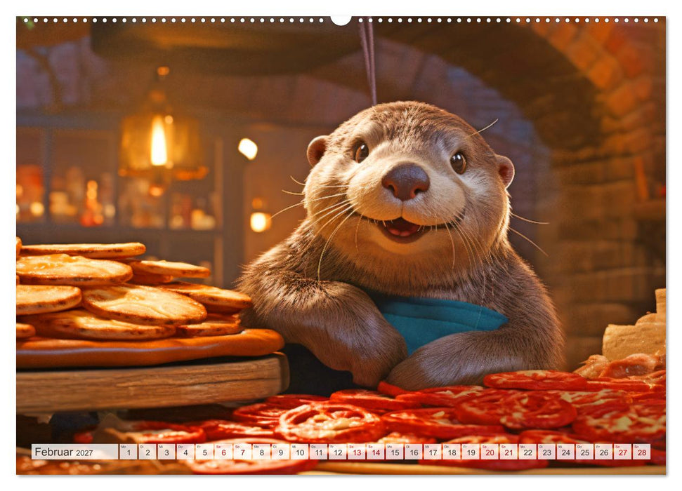 Fleißige Otter - Wer hätte nicht gerne einen niedlichen Otter auf der Arbeit (CALVENDO Wandkalender 2027)
