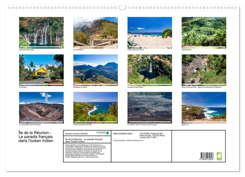 Île de la Réunion - Le paradis français dans l'océan Indien (CALVENDO Calendrier mensuel 2027)