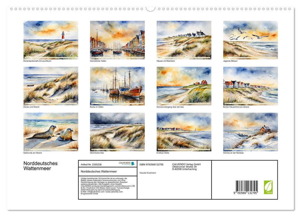 Norddeutsches Wattenmeer (CALVENDO Premium Wandkalender 2027)