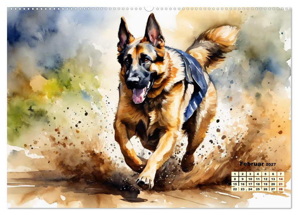 Deutsche Schäferhunde - Klassiker rund um den Globus (CALVENDO Wandkalender 2027)