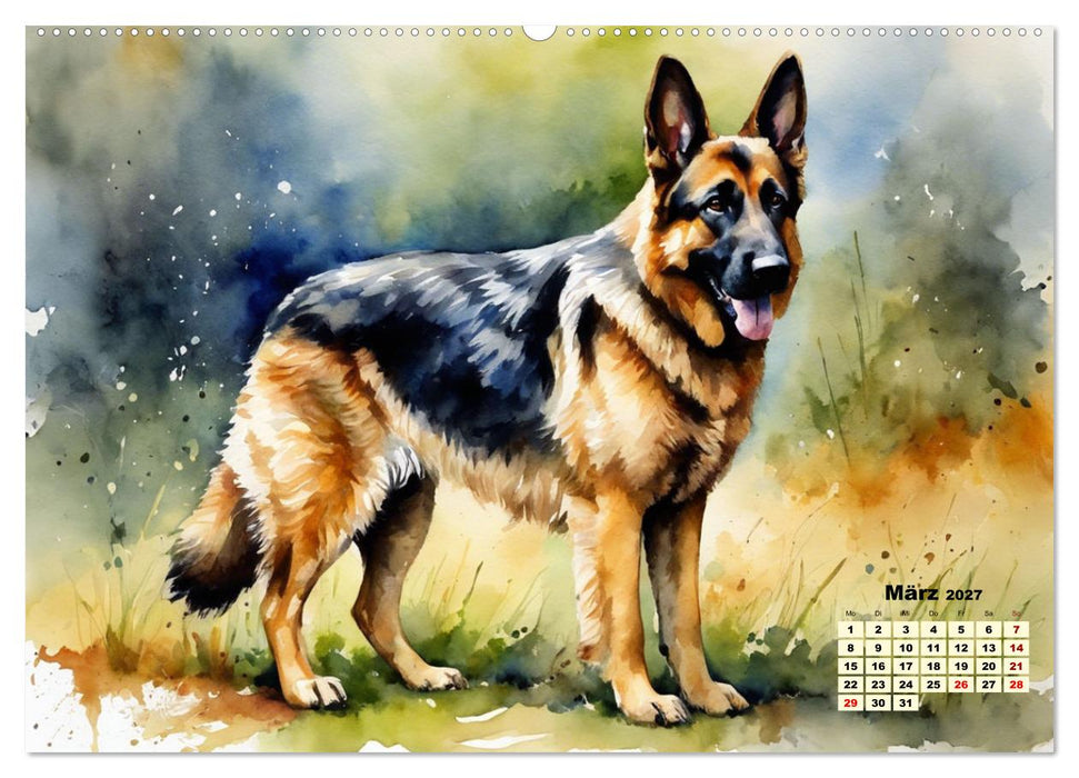 Deutsche Schäferhunde - Klassiker rund um den Globus (CALVENDO Wandkalender 2027)