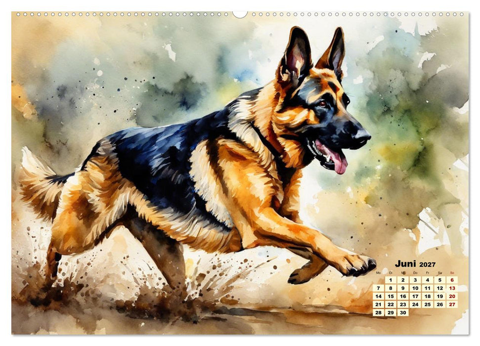 Deutsche Schäferhunde - Klassiker rund um den Globus (CALVENDO Wandkalender 2027)