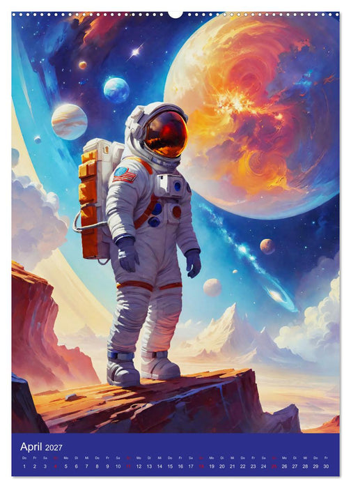 Astronauten. Auf Entdeckungsreise in fremde Galaxien (CALVENDO Premium Wandkalender 2027)