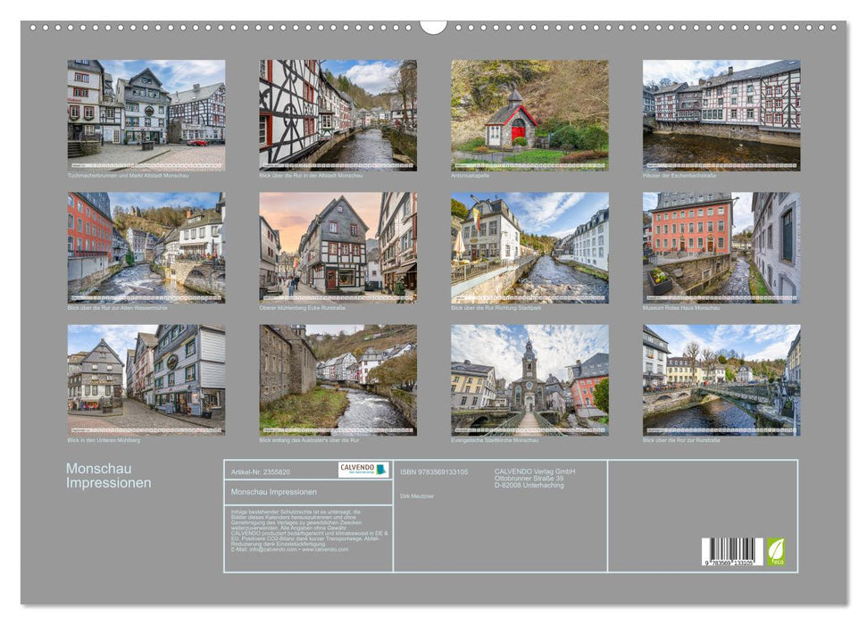 Monschau Impressionen (CALVENDO Wandkalender 2027)