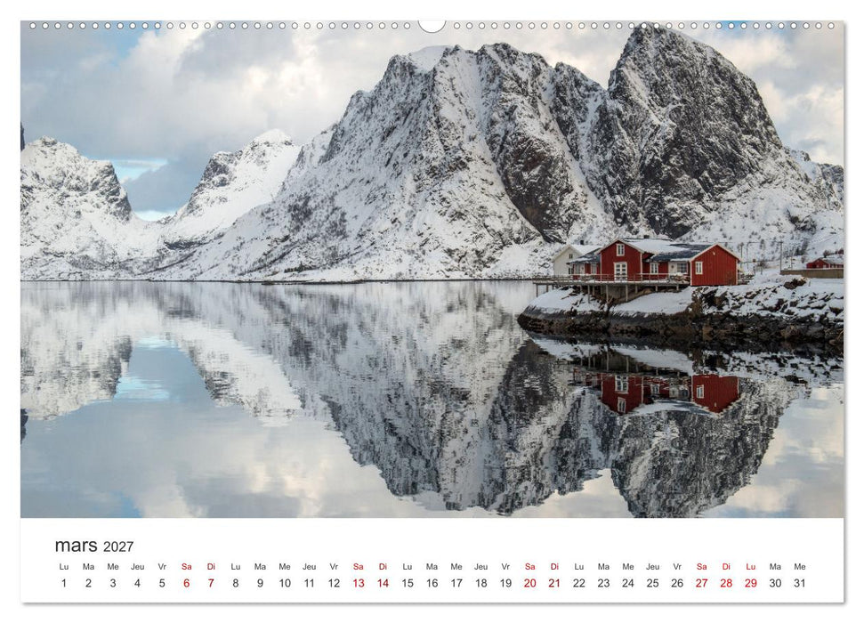 Réflexions dans les îles Lofoten (CALVENDO Calendrier mensuel 2027)