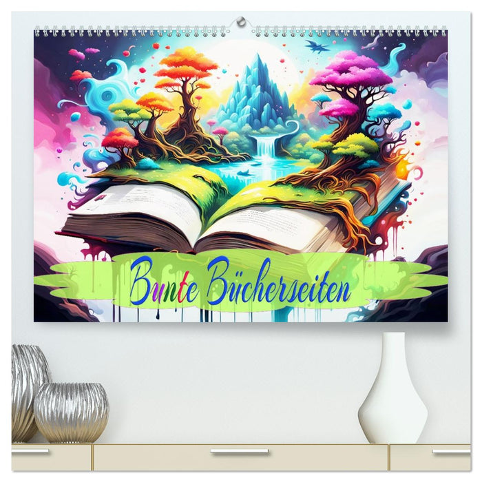Bunte Bücherseiten (CALVENDO Premium Wandkalender 2027)
