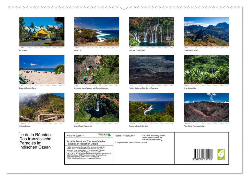 Île de la Réunion - Das französische Paradies im Indischen Ozean (CALVENDO Premium Wandkalender 2027)