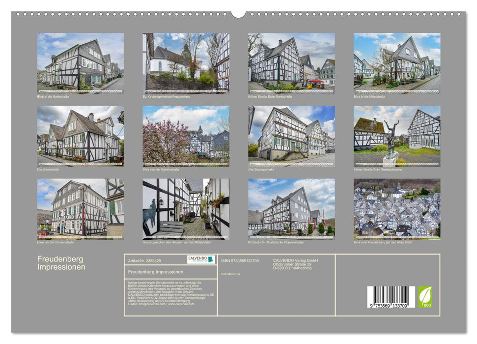 Freudenberg Impressionen (CALVENDO Premium Wandkalender 2027)