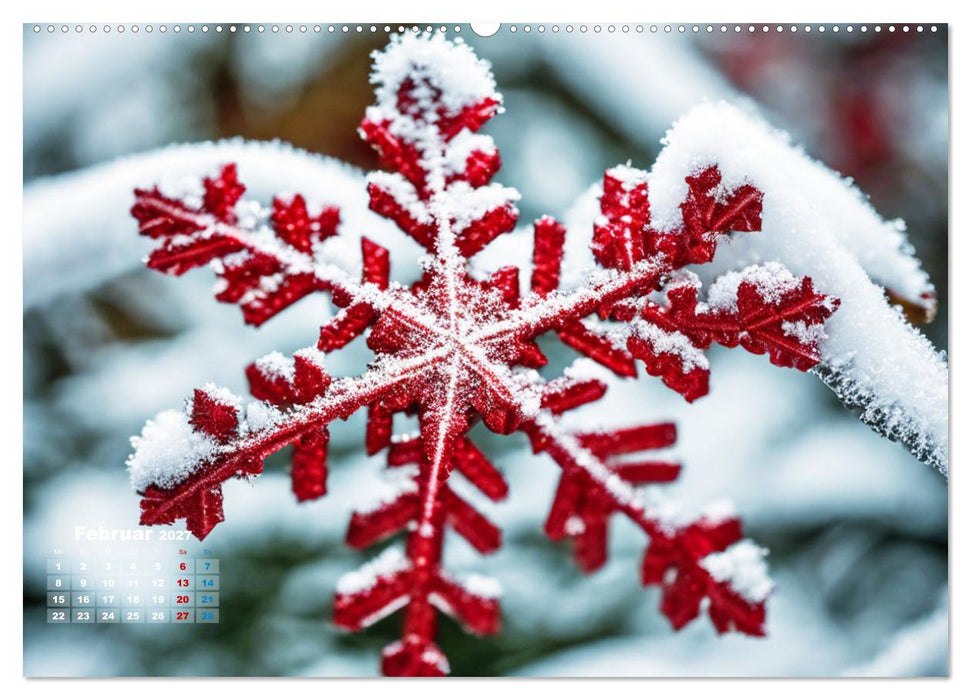 Schneekristalle und Eiszapfen Eisige Zeiten für alle Winterfans (CALVENDO Premium Wandkalender 2027)