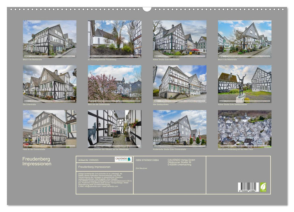 Freudenberg Impressionen (CALVENDO Wandkalender 2027)